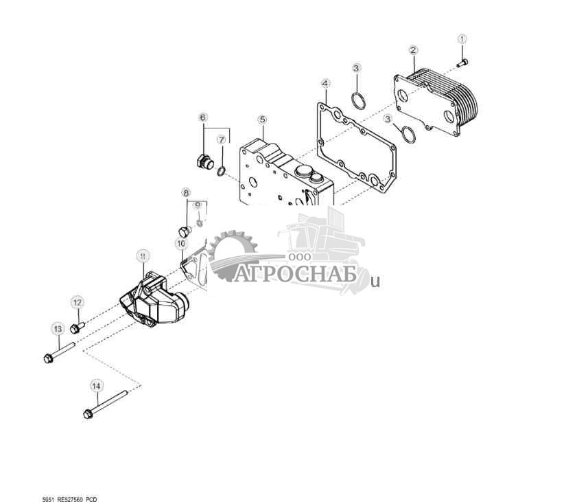 5951 Охладитель моторного масла 